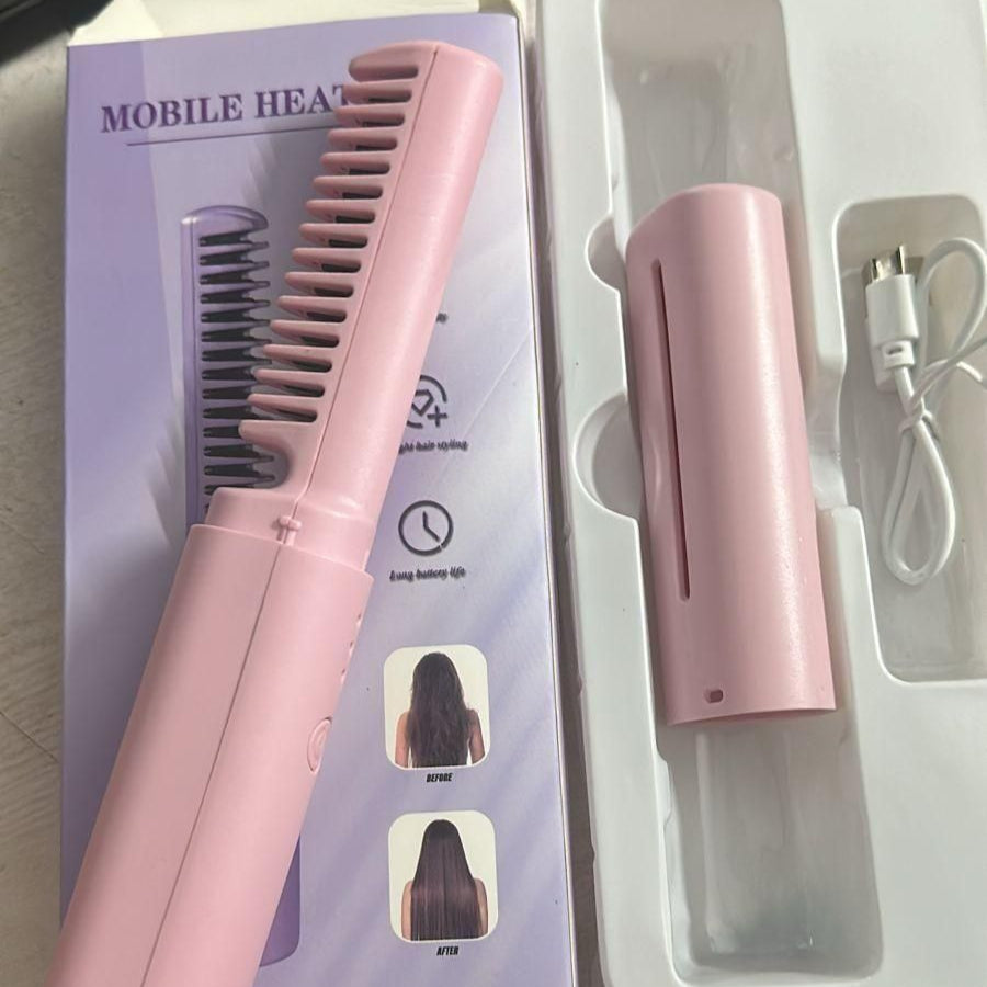 Portable Rechargeable Hair Straightener Comb
