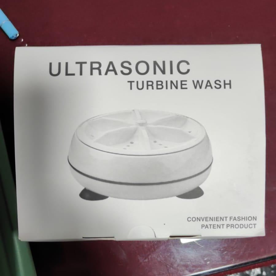 2 In 1 Mini Washing Machine Portable Rotating Ultrasonic Turbine Washer