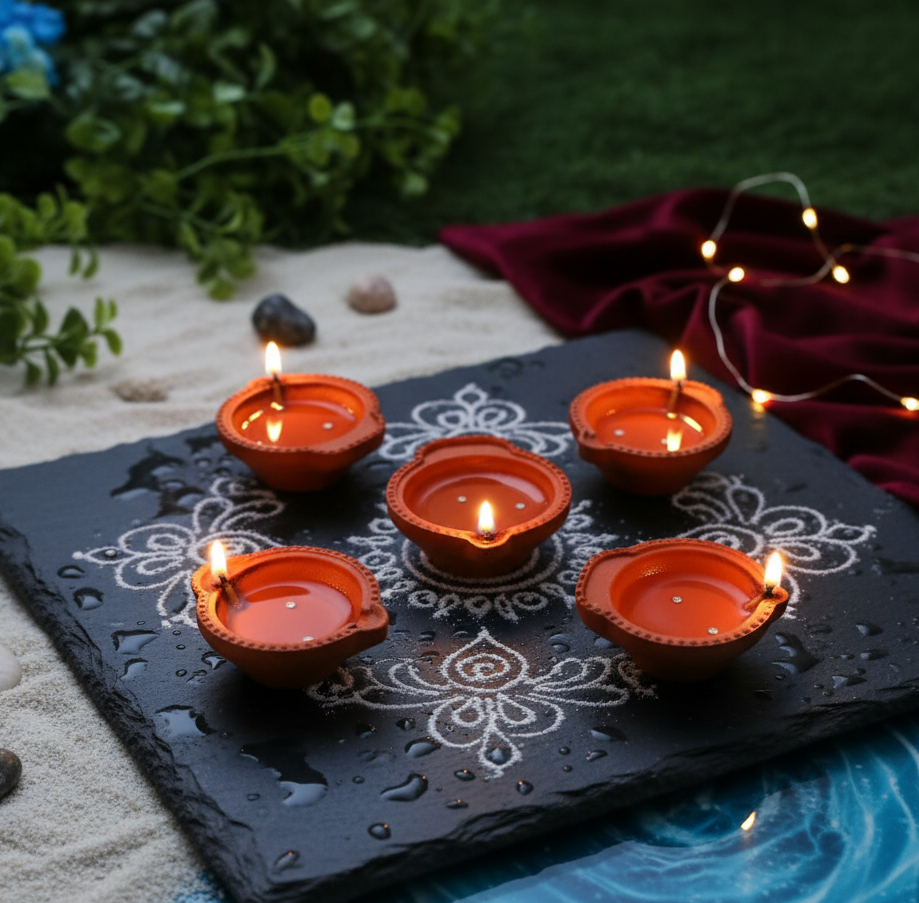 Magic Water Sensor LED Diya Lights - The No Flame Glow (Pack of 6, 12, 18, or 24)