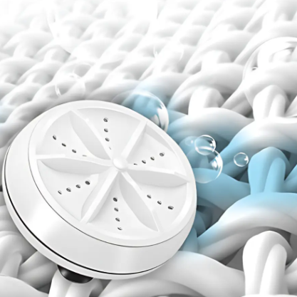 2 In 1 Mini Washing Machine Portable Rotating Ultrasonic Turbine Washer